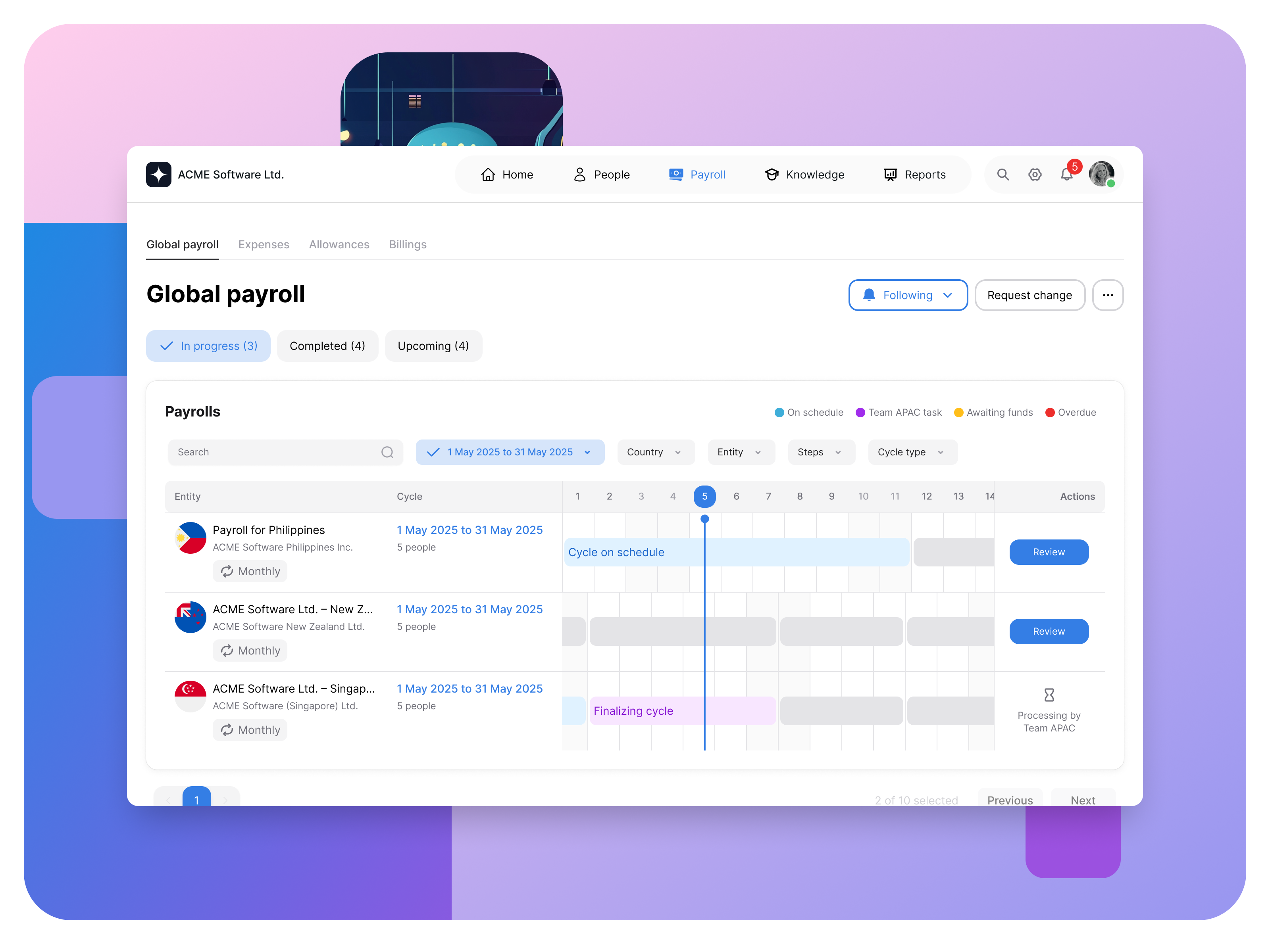 screenshot of Team APAC